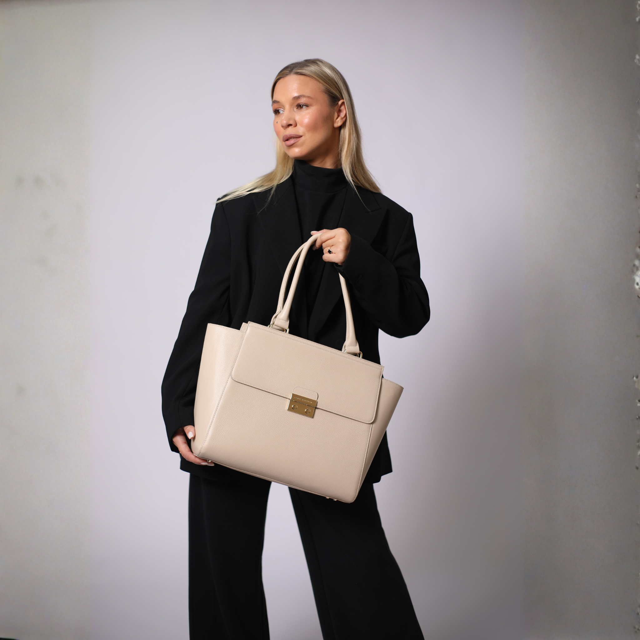 DANIELLE 14” LAPTOP HANDBAG | ITALIAN LEATHER-Laptop bag-CODE REPUBLIC-Black-CODE REPUBLIC laptop bags womens laptop bags laptop handbags ladies laptop bags laptop carrying bags