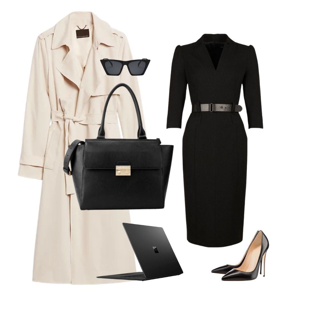 DANIELLE DESIGNER LAPTOP HANDBAG | BLACK LEATHER | [LIMITED EDITION BUNDLE] PRE ORDER - LATE JUNE DELIVERY-Laptop bag-CODE REPUBLIC-CODE REPUBLIC laptop bags womens laptop bags laptop handbags ladies laptop bags laptop carrying bags