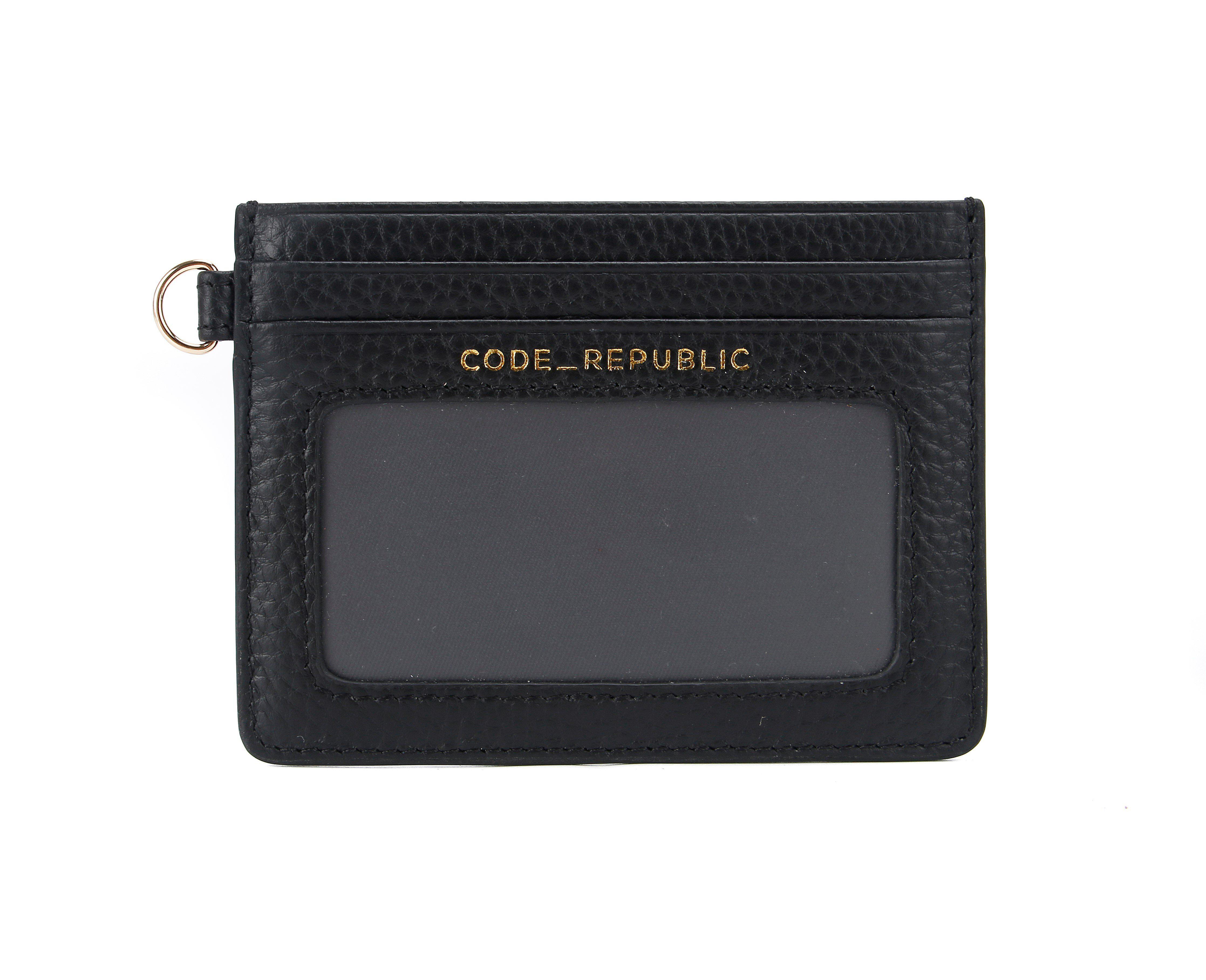 ID & TRANSPORT CARD ATTACHMENT-Business card holder-CODE REPUBLIC-BLACK-CODE REPUBLIC laptop bags womens laptop bags laptop handbags ladies laptop bags laptop carrying bags